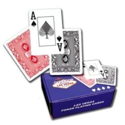 Cartes Poker 100 % Plastique éco Rouge
