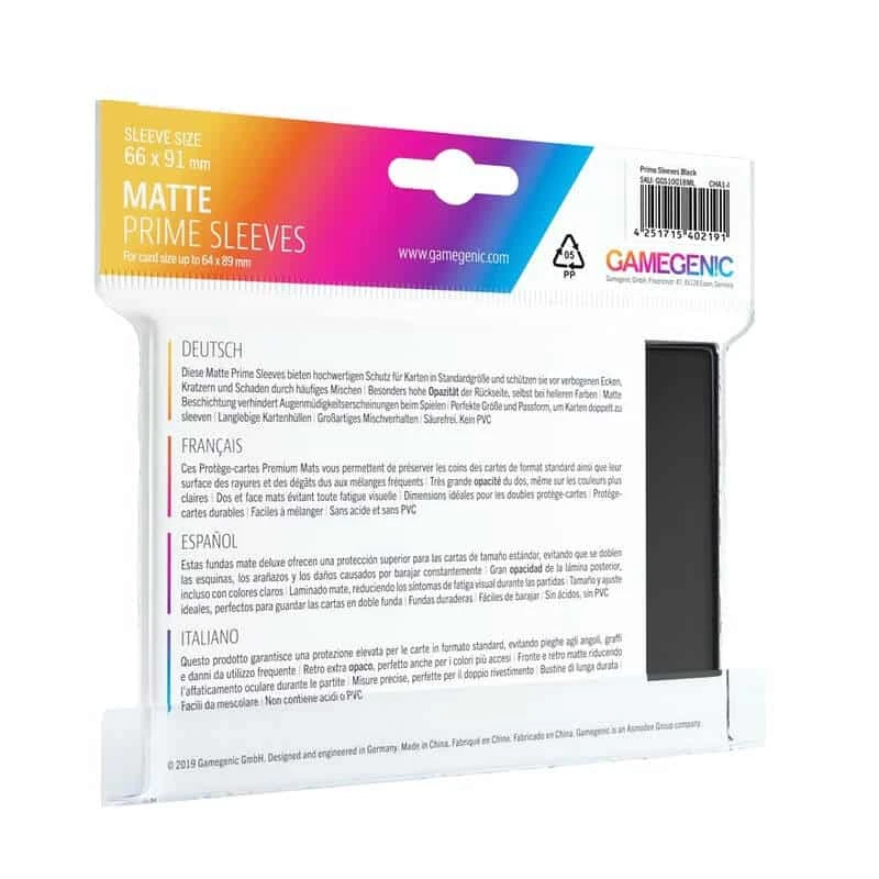 Sleeves Transparents Matte 66 X 91MM 100P Noir – Image 3