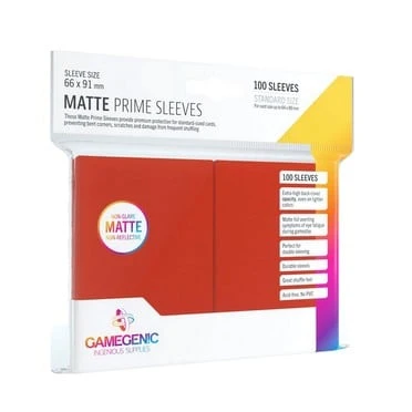 Sleeves Transparents Matte 66 X 91MM 100P Rouge